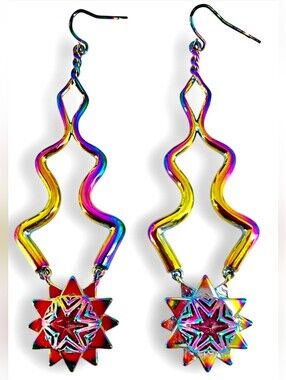 Eddie Borgo Iridescent JDangle Earrings